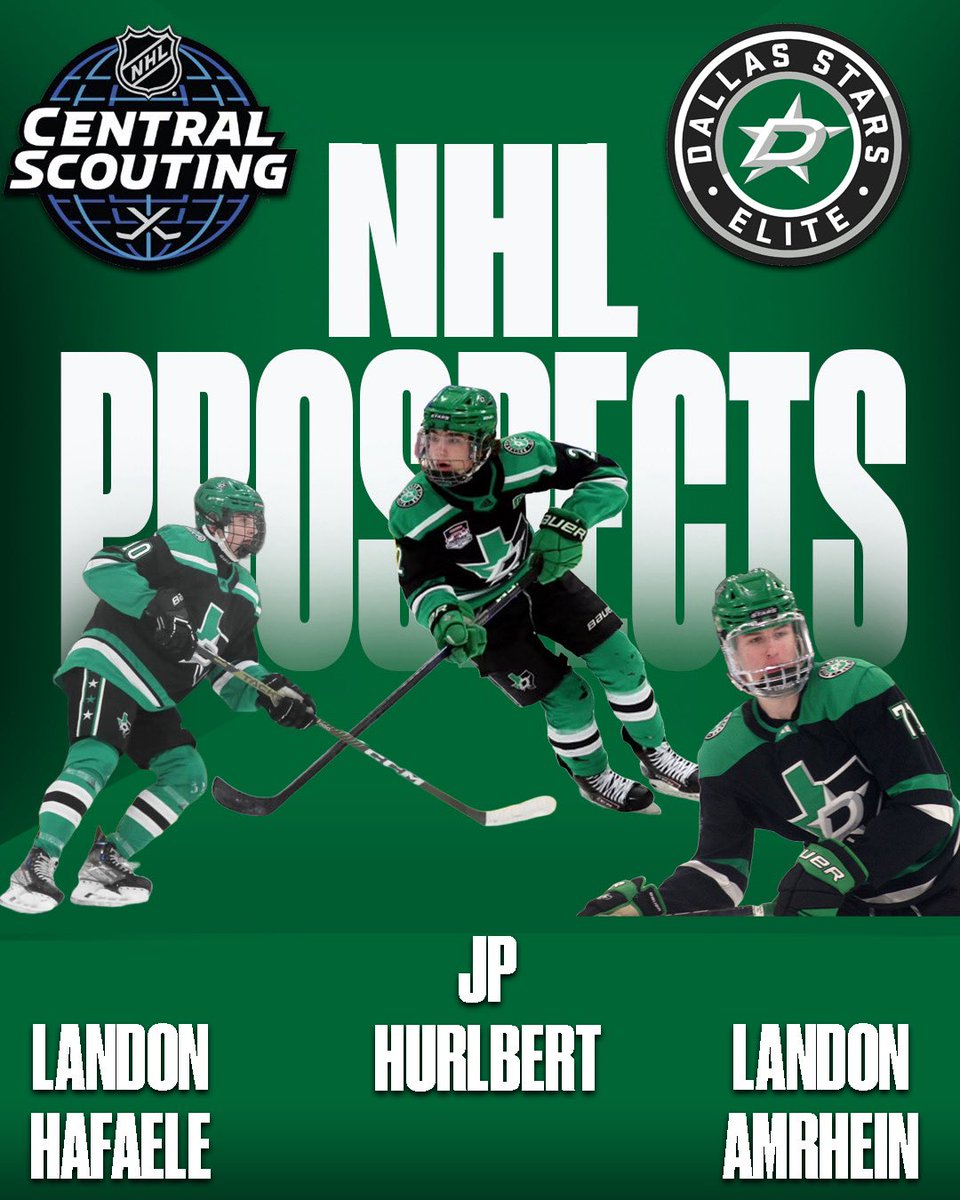 Central Scouting has released their final list before the 2026 NHL Draft…congratulations to the 3 #GreenHelmets who were named!  🖤💚

#gostarselite #elitedna #NHLDraft