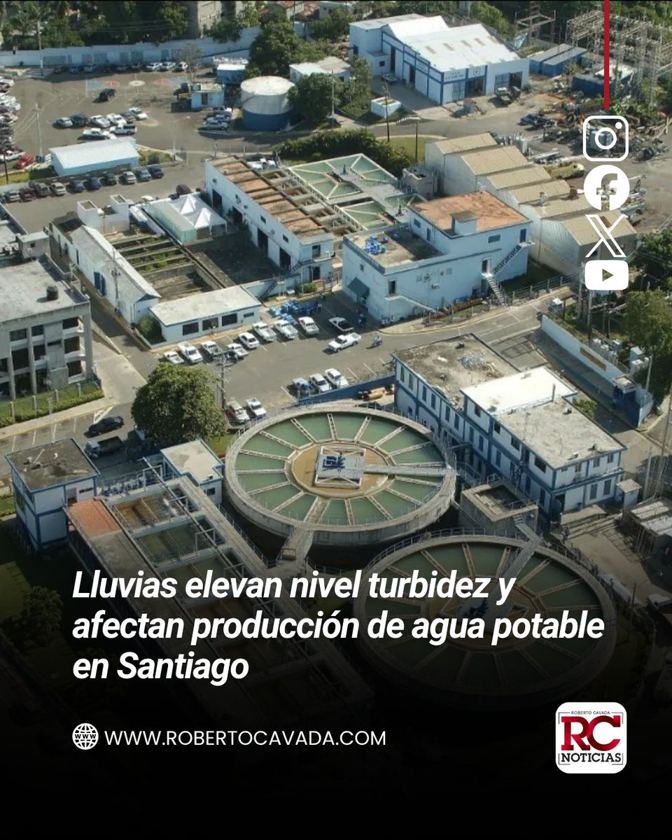 rcavada's tweet image. Lluvias elevan nivel turbidez y afectan producción de agua potable en Santiago

robertocavada.com/lluvias-elevan…

#RobertoCavada #RCNoticias #Santiago #CiudadCorazón