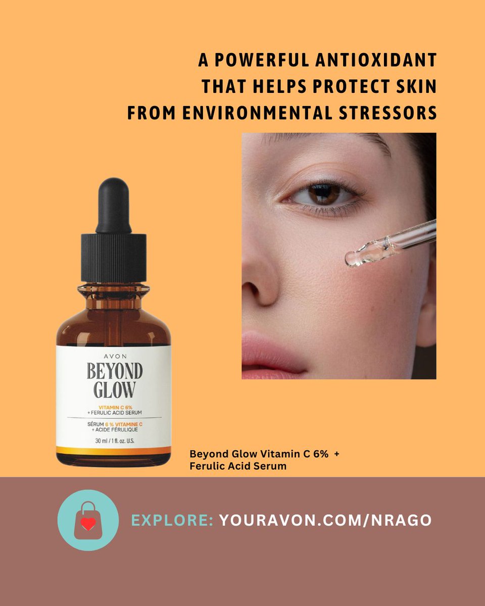 AvonLadyNJ's tweet image. Vintage glow, modern science ✨
This Vitamin C + Ferulic serum brightens, protects, and fits real life—no fuss, real results. Ready for your everyday glow? Tap to try 👇
bit.ly/4e3UZkg

#SkinCareEssentials #GlowRoutine #ModernVintage