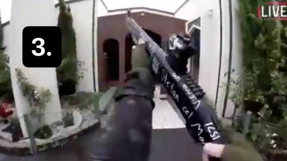 slowderzz's tweet photo. Yeni zelanda cami katliamı da oyun içerisinde kurgulanmış silahtaki ırkçı yazılara kadar eklenmiş 3. Fotoğraf gerçek kafa kamerasından alınmış https://t.co/H33t6x5pea