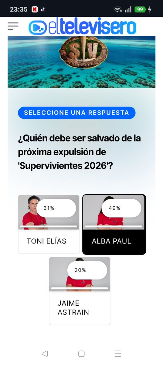 Todavia hacen el tongo que se salva Jaime para estar con la Marisa #SVGala7