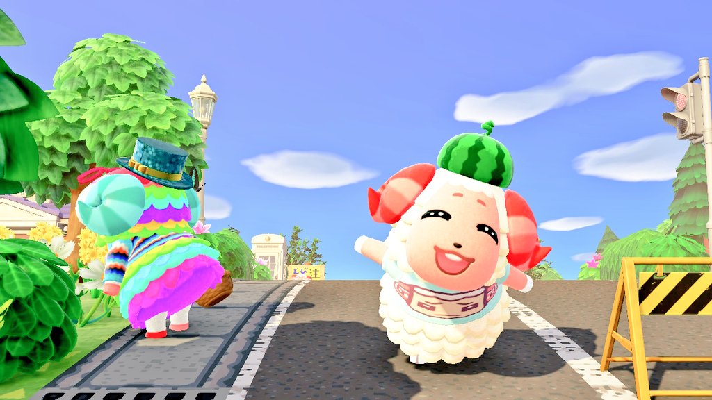 betazou1234's tweet image. おはようございます☀️.°

ちゃちゃまるとジュペさん🐑🤡
 #メイン島 #NintendoSwitch #あつ森 #AnimalCrossing  #ACNH
