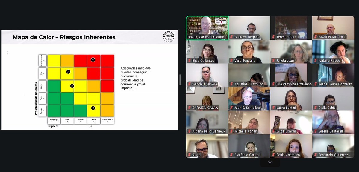 AAECOMPLIANCE's tweet image. ¡Hoy en el Programa CEC!

📚Unidad 2: Evaluación de Riesgos a cargo de con @crozen1 y Gustavo Regner.

☕ En formato #virtual 176con  asistentes.👏

🏅 Más información del Programa CEC:
eticaycompliance.org/certificacion/

#Compliance #AAEC #Etica