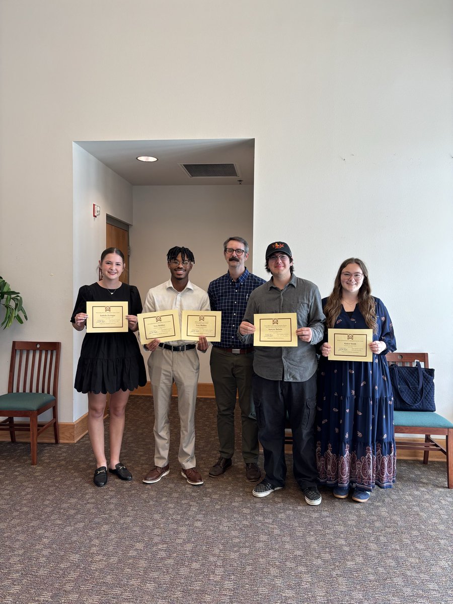 ULMams's tweet photo. A big congrats to our ATMS students Isabelle, Trey, Sawyer, and Kalyn on receiving academic excellence awards at the 2026 College Awards Convocation. ⭐️⭐️ https://t.co/3hjCBIEoeI