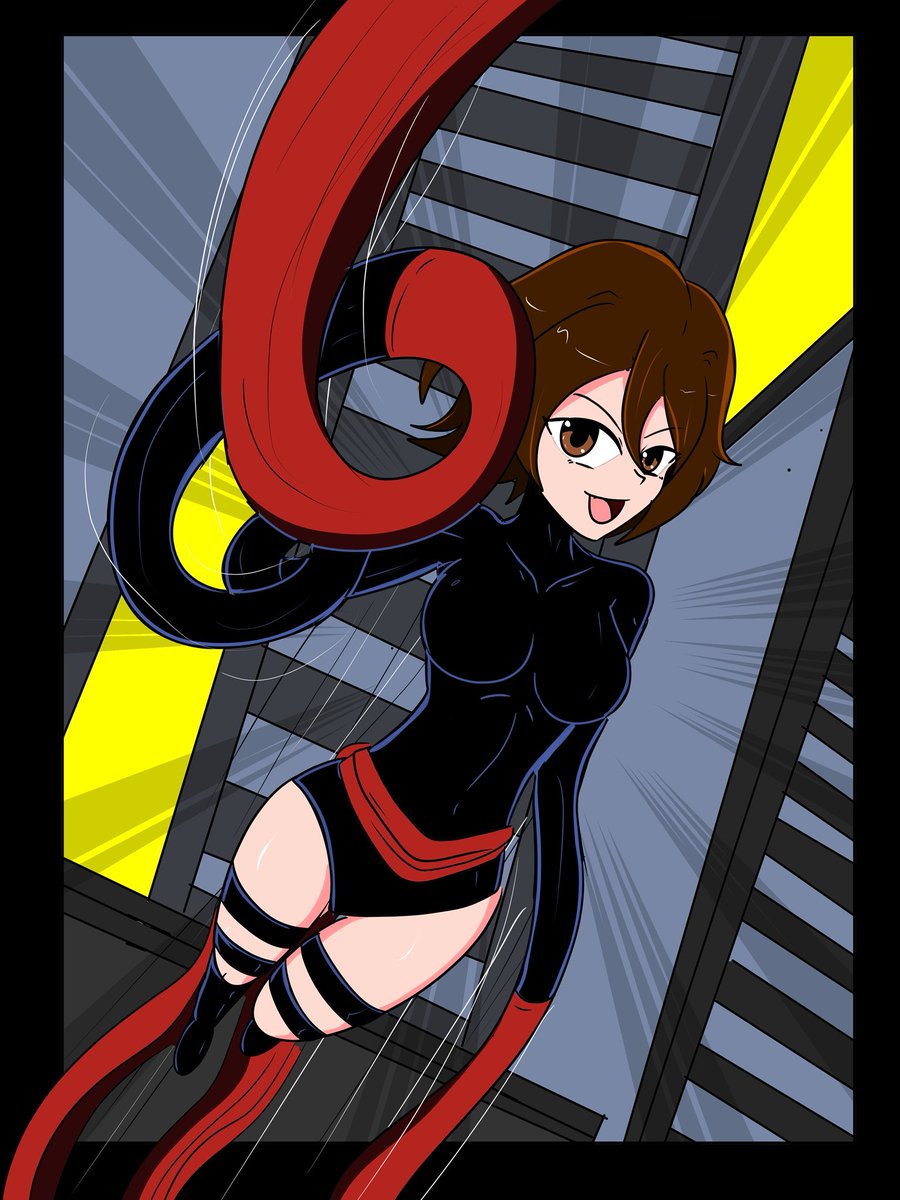 ImpelHero's tweet photo. Elastic Woman Spring Swing through the city. https://t.co/2ytPxplUfr