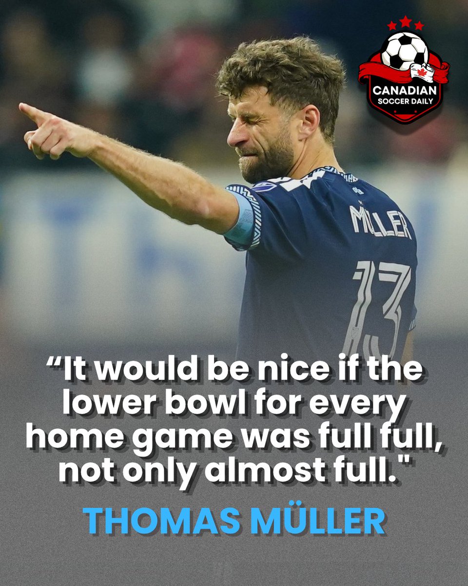 CANSoccerDaily's tweet image. Thomas Müller knows the future of the Vancouver Whitecaps is out of his control. But he wants Vancouver to show up before the World Cup.

canadiansoccerdaily.com/2026/04/16/van…

#VWFC | #MLS | #VANvSKC