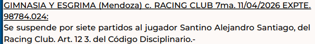QUE CARAJO HACES PARA QUE TE SUSPENDAN SIETE FECHAS