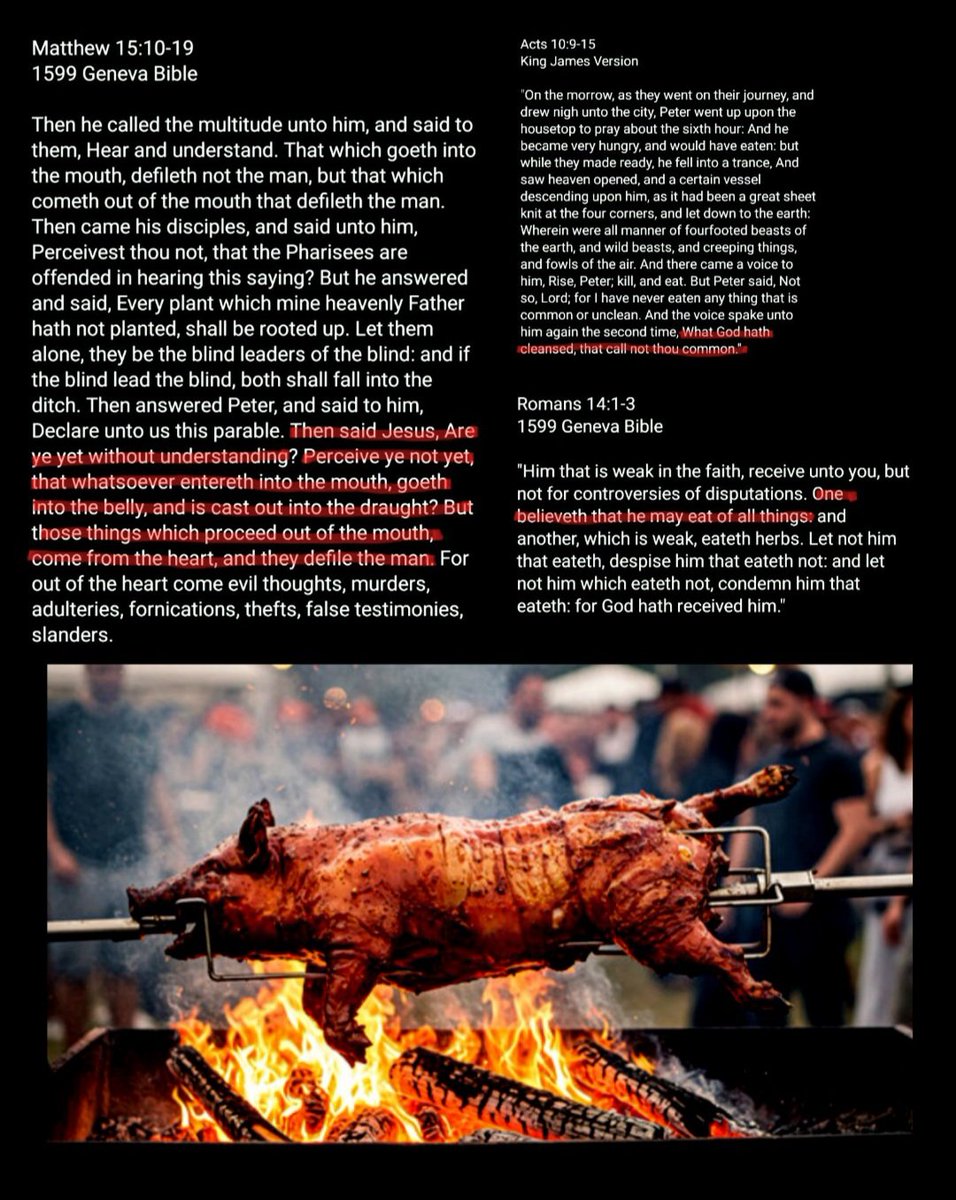 matt3331981's tweet photo. @churchtalkative Facts. In the new Blood Covenant of Christ we are permitted to eat things that were originally banned because Christ fulfilled the entire law. The new covenant allows any type of non human meat as long as we eat it in faith. https://t.co/xODeBf3WP4