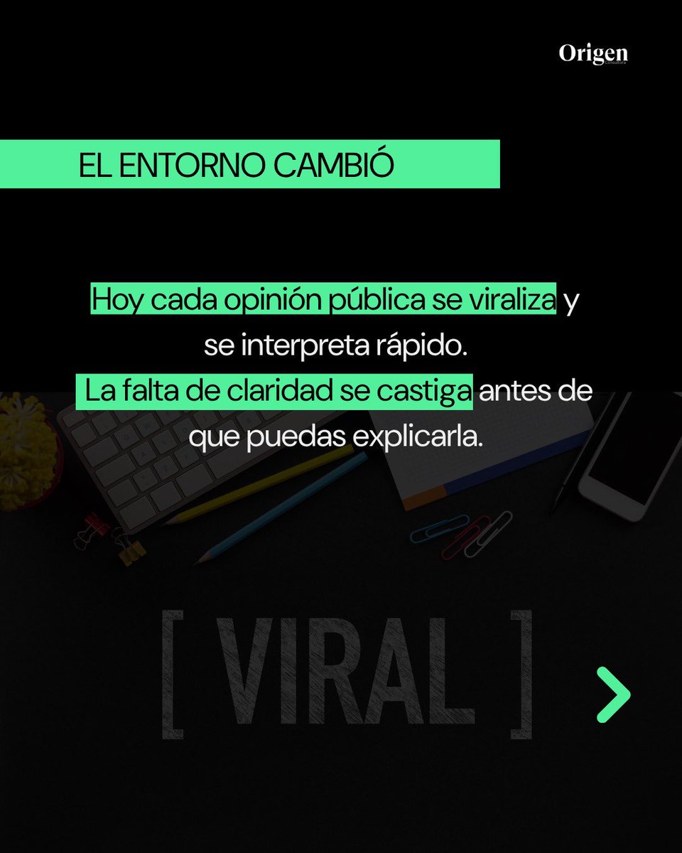 OrigenConsult's tweet photo. 📱En contextos complejos y expuestos,
la comunicación de crisis ya no llega después: tiene que pensarse antes.

👉🏽Anticiparse es comunicar con criterio,
no solo con rapidez.

Si quieres conversar sobre cómo preparar a tu organización, escríbenos a 📩info@origenconsultora.cl

#Comunicación