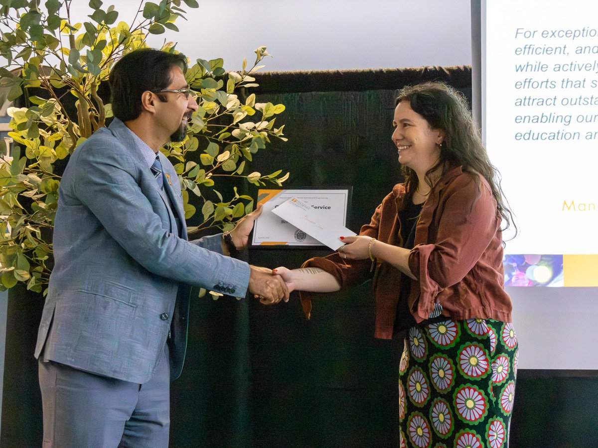 UT_MSE's tweet photo. At the MSE Awards Banquet last night, we celebrated the success of our departmental staff, students, and faculty who contributed to an incredible academic year. Congratulations to all our award recipients and the outstanding achievements of the department overall! https://t.co/Jg58BHQM6Y