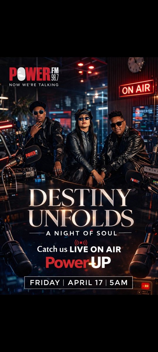 YourKeegan's tweet photo. Catch us on Power Fm 98.7 in the morning at 5am till 6am 

Ill go live on tik tok aswell 🕺

  tickets for Destiny Unfolds on webticketare still available 🤍 get yours before its too late 🤍

#powerfm 
@powerfm_987 https://t.co/G9wtxaIQIT