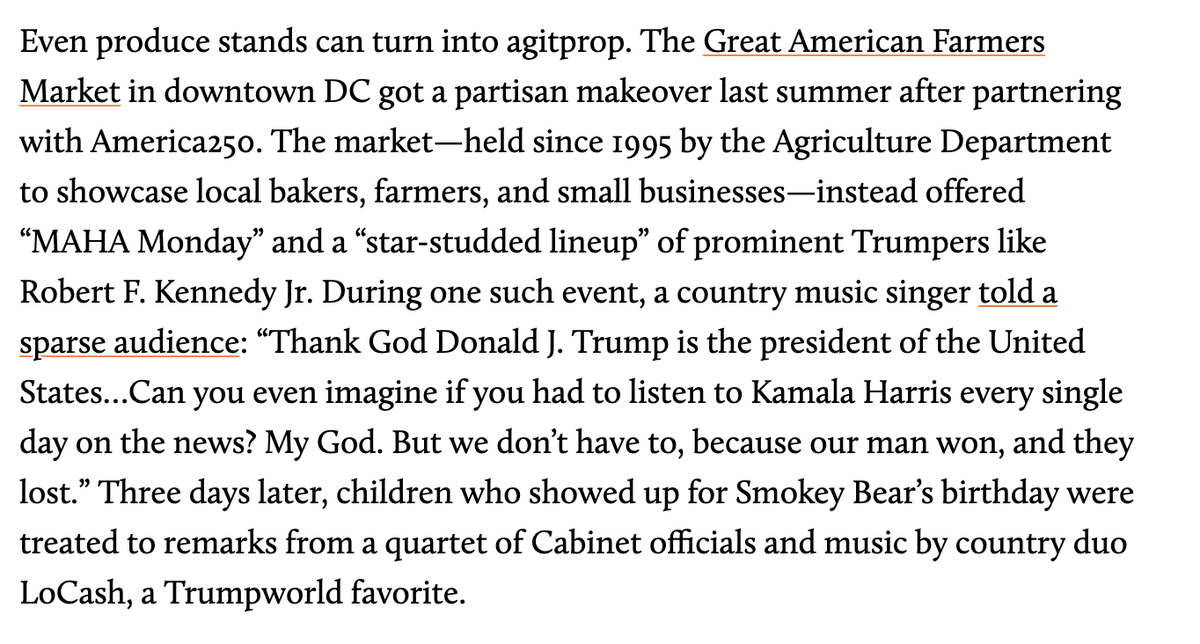 There was. It started in 1995 and ran all summer. America250 killed it for a weeklong partisan shitshow. 
motherjones.com/politics/2026/…