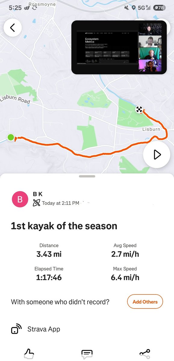 EnsoNode's tweet photo. Todays adventure on the #ScanforPoints app 📱from @WorldMobileTeam was a short 1st kayaking 🛶 trip of the season while listening👂 to @Onchainmedia with @RachelOnchain , the @WorldMobilers Alliance , @StandwithCrypto & @MrTelecoms ! Great way to spend the afternoon, in a little bit of nature 🦅

Be sure to download the WorldMobile S4P app and help find gaps in coverage. This is valuable data for your communities and hex owners. Here in the Appalachian the gaps are enormous weaving through the mountains. 

(See a little @UnityNodesIO 🔄 symbol up there also 😉)

$WMTx #Cardano $Base $Eth $BNB $Sol