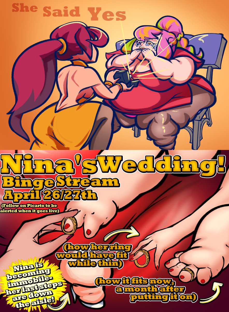 EBCArtWork's tweet photo. She said yes!

Nina and Sugar are getting married! https://t.co/gv7OP5rqlq