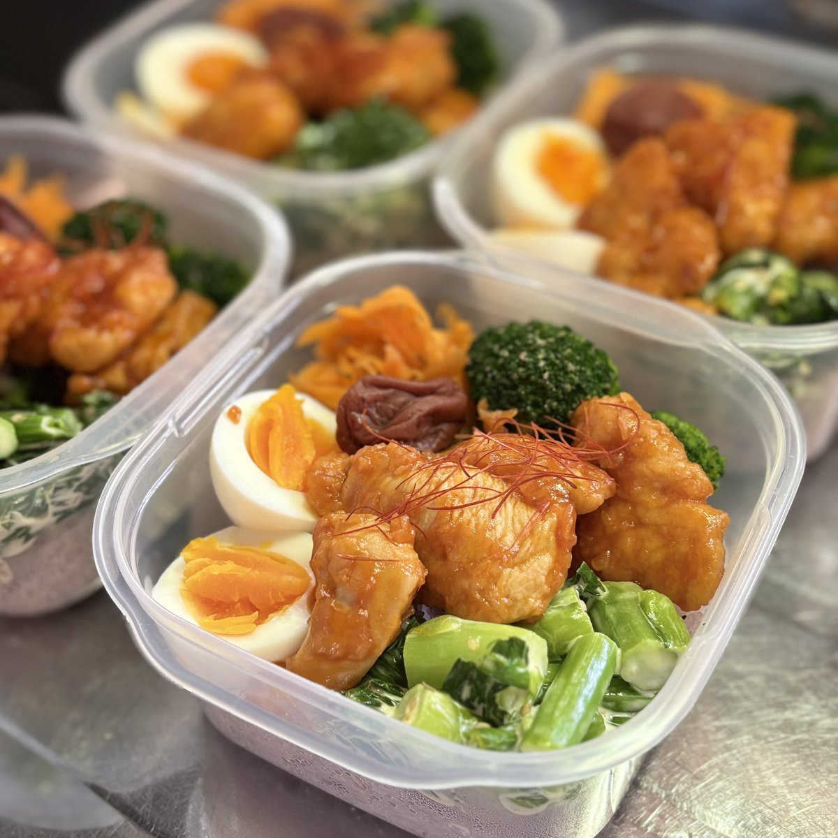 鶏の甘酢弁当
緩めの筋肉弁当