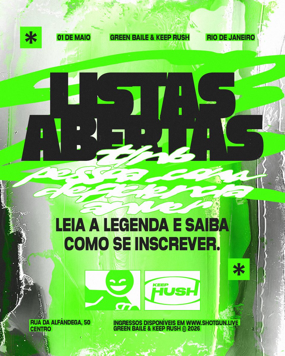 green_baile's tweet photo. Nossas listas já estão disponíveis. 
Corre lá na rede vizinha e se inscreva via Google Forms 🗝️ ⛓⊹ ࣪ ˖⛓ִ࣪𖤐

Lista T/NB  
Lista pessoas com deficiência  
Lista aniversariantes 27/04 a 03/05  

Obs: entrada das listas até 00:00. Inscrições até 27/04 às 17:00 ou até esgotar. 💚 https://t.co/YXmVyV9swi