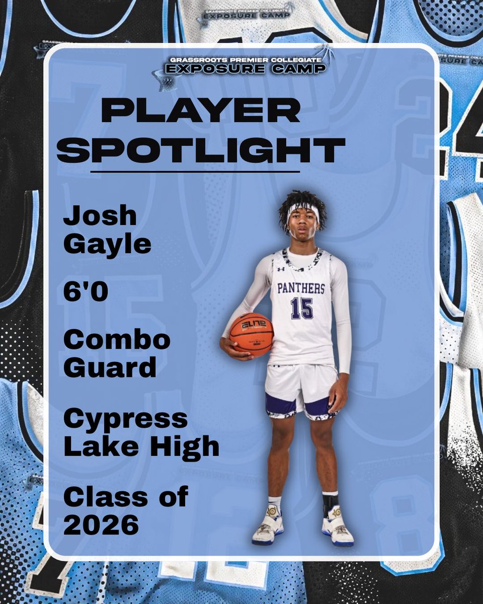 GPCECBASKETBALL's tweet photo. Our next player spotlight for our 2nd Annual Spring Showcase is Josh Gayle 📸 

📆 Sunday April 19th, 2026
📍 Southeastern Prep
🔗 https://t.co/wvaNTCoexu 
💡 Player Spotlights 

#basketball #Recruiting #showcase #GPCEC https://t.co/w6Ls8zG7HE