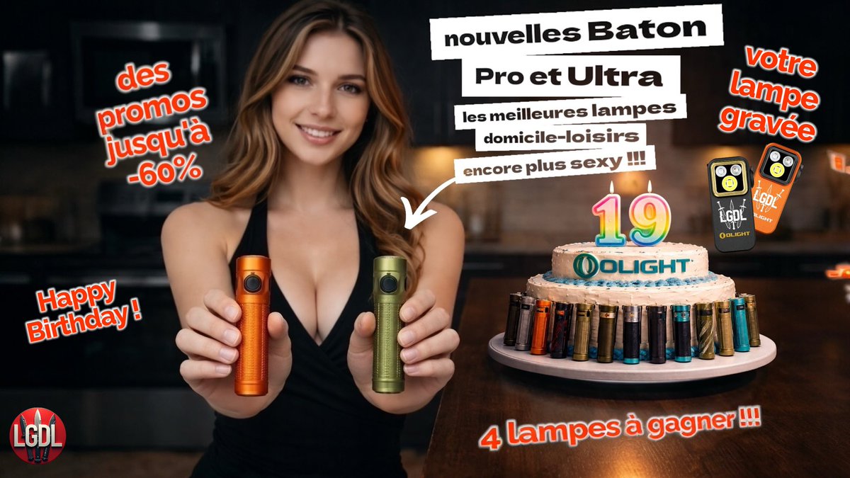 LGDL2's tweet photo. C'est le moment de souffler les bougies OLIGHT !!!
Vidéo et concours sur mes chaînes YouTube 👉 https://t.co/EfF88bcTTU

#olight #flashlights #lampes #bushcraft #edc https://t.co/vK9HW9Oe1p
