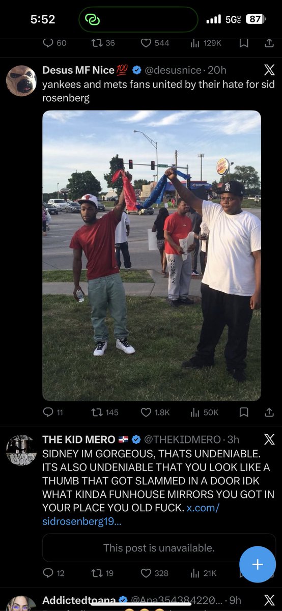 mancbrr's tweet photo. Ya should make up. Even the twitter algorithm trying to put ya back together. No beef should keep ya apart this long. @desusnice @THEKIDMERO https://t.co/GqgqBgwzPs