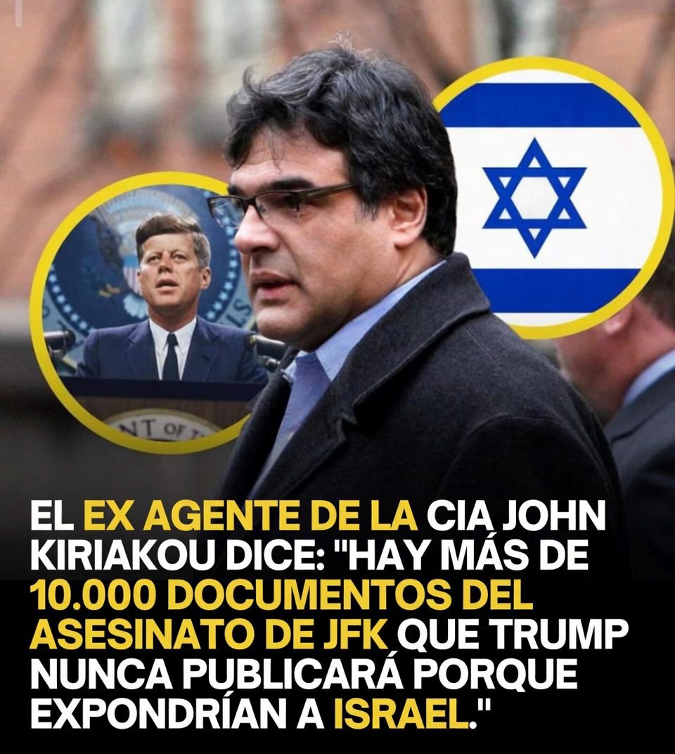 👀John Kiriakou (exagente de la CIA y denunciante), contó que existen alrededor de 10.000 documentos que nunca se publicarán porque “cada uno de ellos apunta directamente a Israel”. La razón alegada: Kennedy se oponía firmemente al programa nuclear israelí y estaba intentando