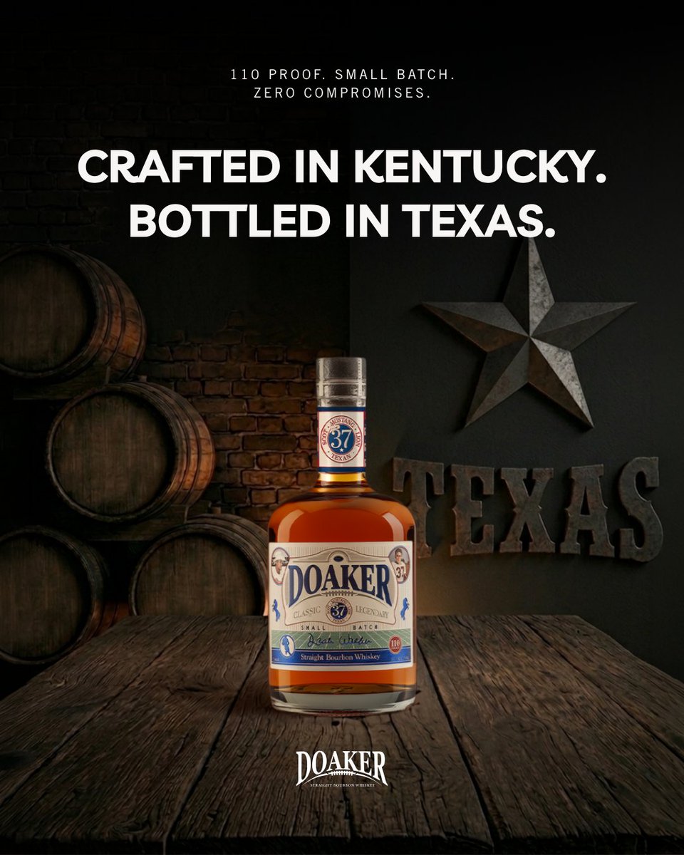 doakerbourbon's tweet image. Crafted in Kentucky. Bottled in Texas. Built for those who never settle. 🥃

Two states. One standard. Zero compromises.

Find it at doakwalker.com

#DOAKERBourbon #TexasSpirit #SmallBatch #smallbatchbourbon