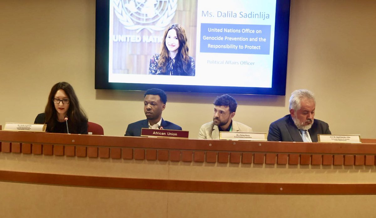 AfricanUnionUN's tweet photo. #EYF2026 #ECOSOCyouthForum
The @AfricanUnionUN  convened a side-event on “Fair Play for Peace: Countering Hate Speech in Youth Sports and Society”, jointly organized with the Missions of Senegal 🇸🇳 and Colombia 🇨🇴, as well as the #HWLP.

Mr. Salem Matug [@shahism04] emphasized that “the @_AfricanUnion recognizes sport as a strategic tool for development, peacebuilding, and Pan-African integration,” highlighting Aspiration 5 of the #Agenda2063 and its vision of a strong cultural identity, shared values, and an African cultural renaissance driven by sport and creative expression.

Grounded in the #YPS Agenda and the AU’s Sport for Development approach led by the #AUSC, discussions called for amplifying youth voices and scaling partnerships for lasting impact.

#Sport4Development #Youth4Peace #Agenda2063 
#Youth4Peace #YouthLead
