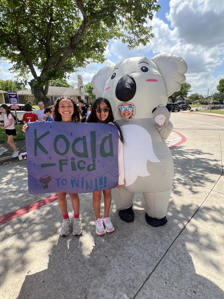 RichardsonISD's tweet photo. When there’s a personal connection to a cause, the @BowieMustangs show up in a big way! 

The mustangs community surpassed their fundraising goal and raised $17,000 for the Kids Heart Challenge, benefiting heart health! 

They have their own "Heart Hero" on campus, a 5th grade student who shares her personal heart journey each year with students and staff shows how their contributions help kids like her ❤️ .

As a celebration, students cheered on the admin team as they competed in a @KidsHeartChall Inflatable Race. The Cow, Pig, and Koala raced to a photo finish. Great job, Mustangs!