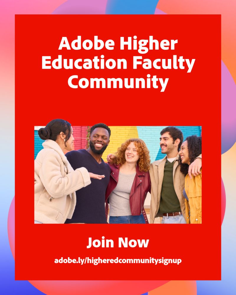 JosephLabrecque's tweet image. We've been working with Adobe to build a new community focused on professional creative design sodtware... the Adobe Higher Education Faculty Community: survey.adobe.com/jfe/form/SV_5z…

#AdobeEducation #HigherEducation #FacultyDevelopment #AdobeHEDFacultyCommunity #CreativeEducation