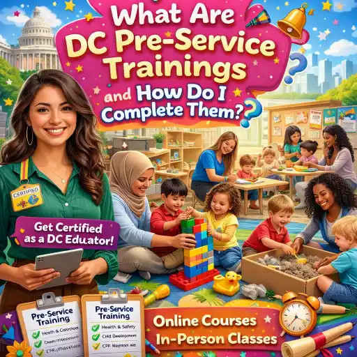 ChildCareEd's tweet image. #DC #preservice #training #DC What are DC pre-service trainings and how do I complete them?: DC pre-service training is the required first set of health, safety, and basic child development courses new child care staff must complete (often within 30… dlvr.it/TS4WSQ