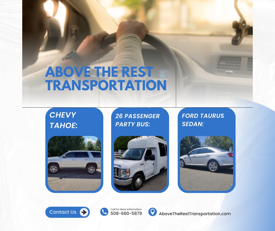 AboveTheRestTr1's tweet photo. In need of transportation? Experience luxury travel with us. Call 508-660-5879 or book now: https://t.co/zmfqMV0Luv #AboveTheRest #TravelInStyle #Walpole https://t.co/RWmV1PRSEW
