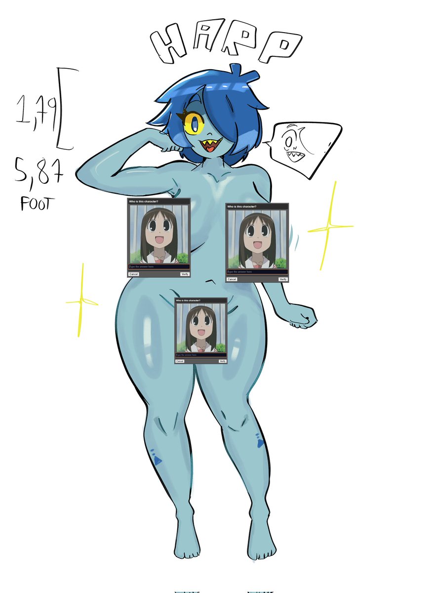 I redesigned our Harp. Did you like it? Have you ever wondered how tall she is? 1.79cm or 5,10 

We're open for commissions again after a long time!!! DM us to find out more.

💬+❤️+🔄 ✨✨✨ 
Comment so I can send it uncensored! 

Ajuda nois/ Help Us
Rework da Peixinha tá massa?