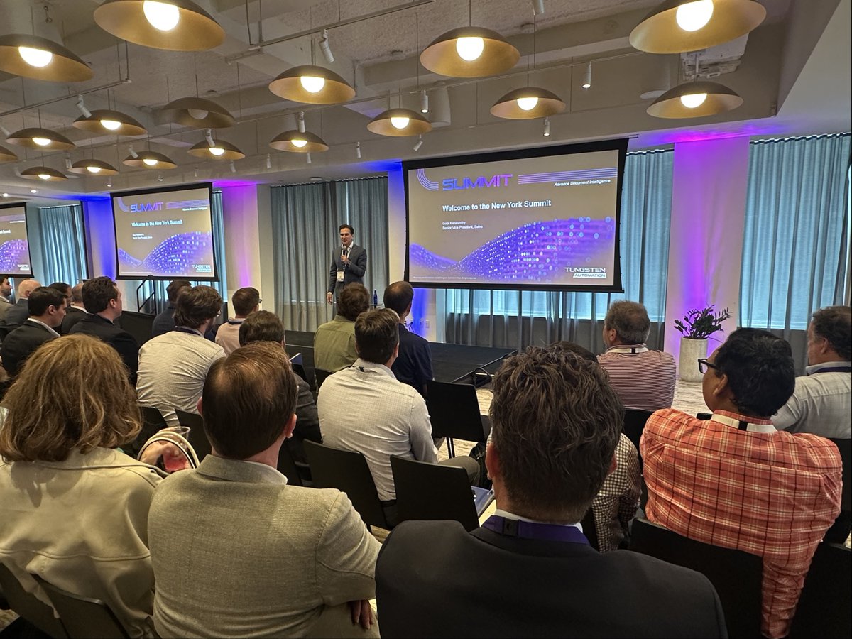 TungstenAI's tweet image. As the Tungsten Summit in NYC wraps, a huge thank you to everyone who made it happen.
 
A few takeaways on what’s already happening:
☑️ Faster payments 
☑️ Fewer bottlenecks 
☑️ Smooth end-to-end processes. 

#NYCSummit #Changemakers #Automation #Payments #AI
