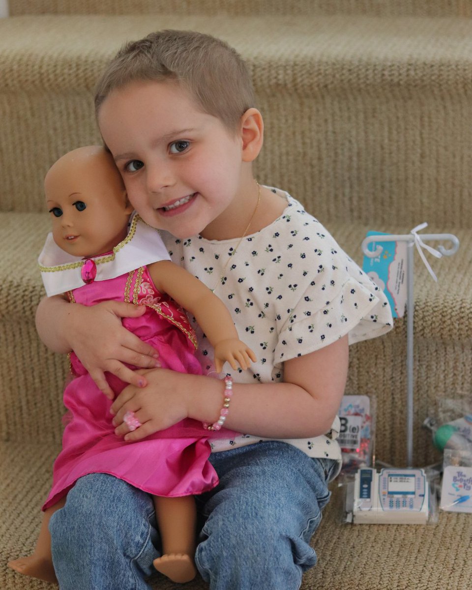 ANANursingWorld's tweet photo. Three-year-old Josie preps her doll for chemo, telling her she’ll “kick cancer’s butt.” Through play, she learns, practices, and feels safe, thanks to The Butterfly Pig, founded by Mary Jenner, RN. How has a nurse impacted your life? Share your story at https://t.co/9ThEZjeA9f. https://t.co/8kh8Ytc1g5