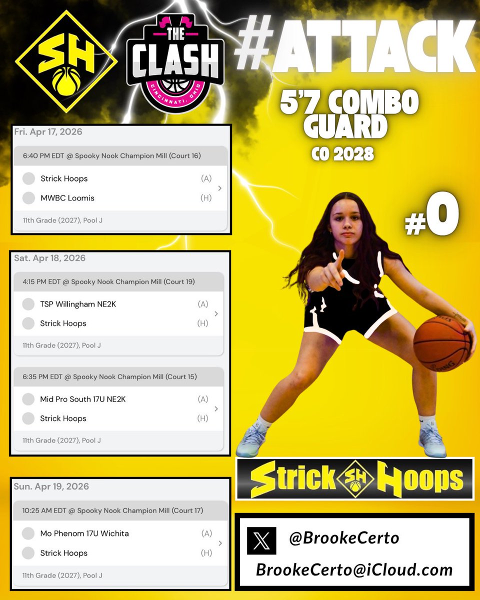 StrickHoopsLLC's tweet image. 2028 @brookecerto

College coach’s (me) eval:
🔸2 year Varsity starter
🔸Creative scorer off the bounce
🔸Knocks down open 3s
🔸Aggressive defender who creates offense with defense

#ATTACK #GetBuckets #StrickHoopsFam #Recruiting #TheClash