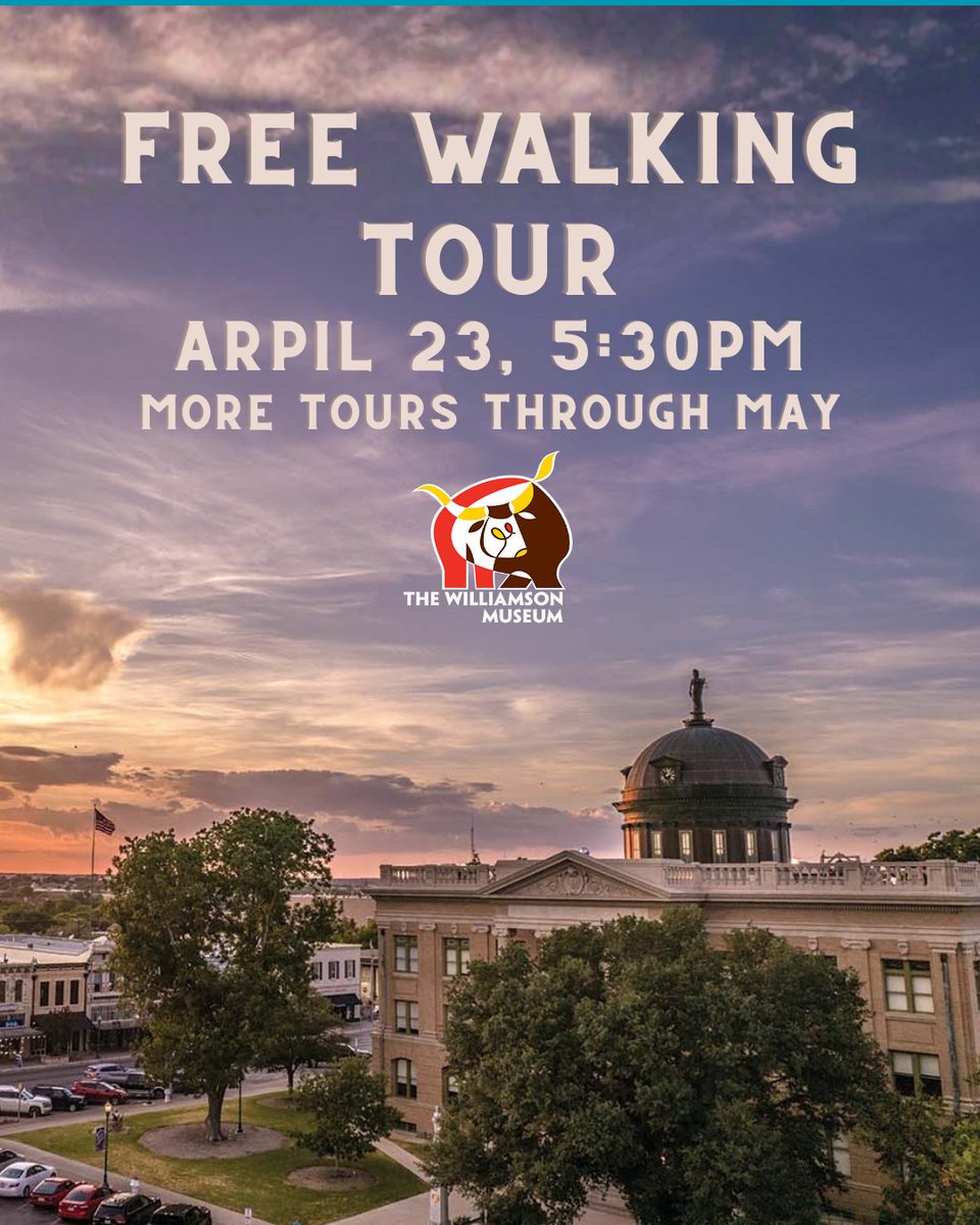 williamsonmuse's tweet photo. The museum is open late on the 4th Thursday of each month.Learn more about Georgetown by taking an hour long historic Architecture and Downtown Walking Tour at 5:30pm on Thursday, April 23rd.The tour will meet at The Williamson Museum, 716 South Austin Ave, Georgetown TX 78626. https://t.co/cHVveCmP0d