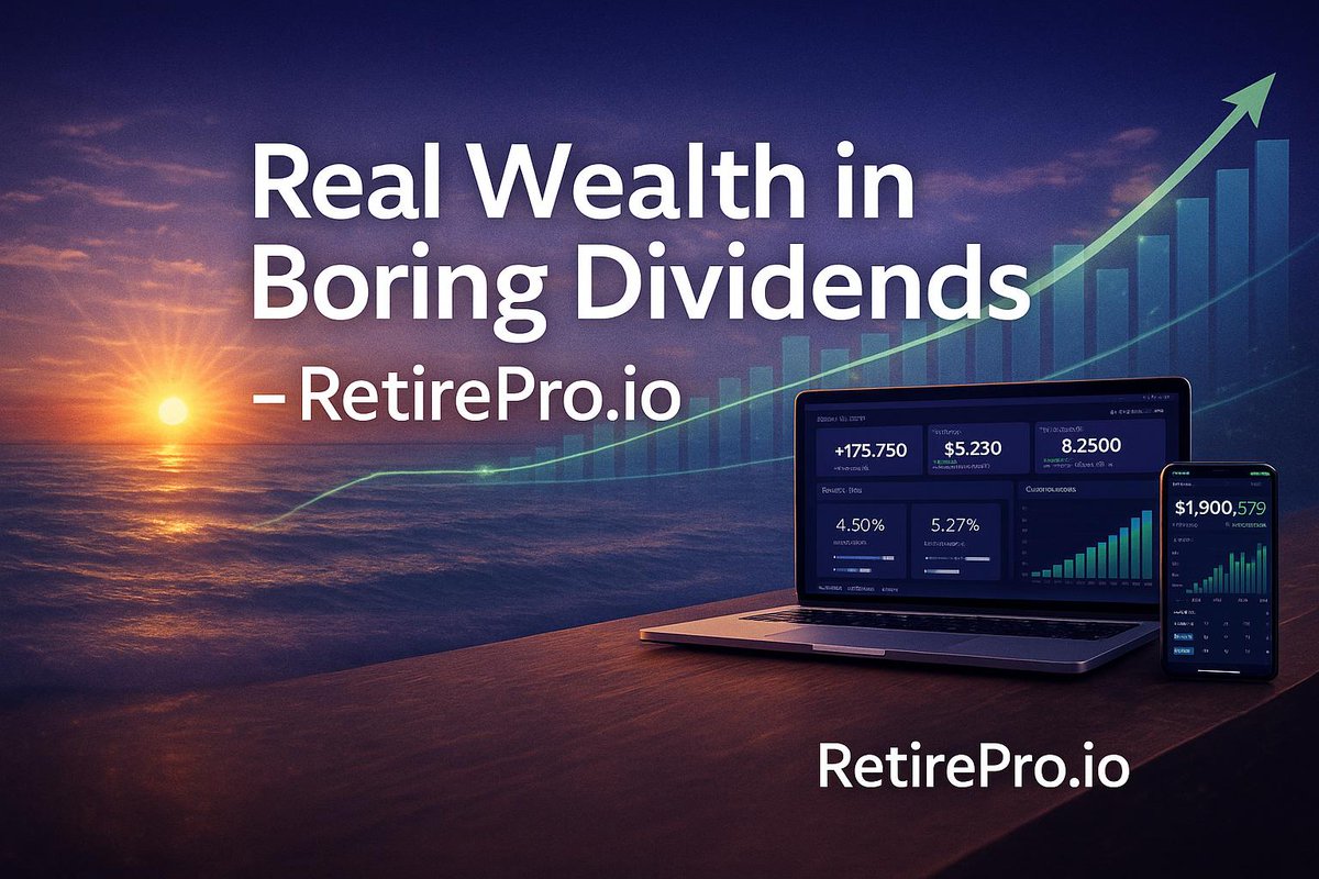 SpaceFutur30's tweet image. Hey, forget the hype about growth stocks. Real wealth hides in boring dividend payers. Focus on companies with 5 percent plus yields and a history of hikes. Build steady cash flow for retirement. See for yourself at retirepro.io 💰📈

#DRIP #Dividends