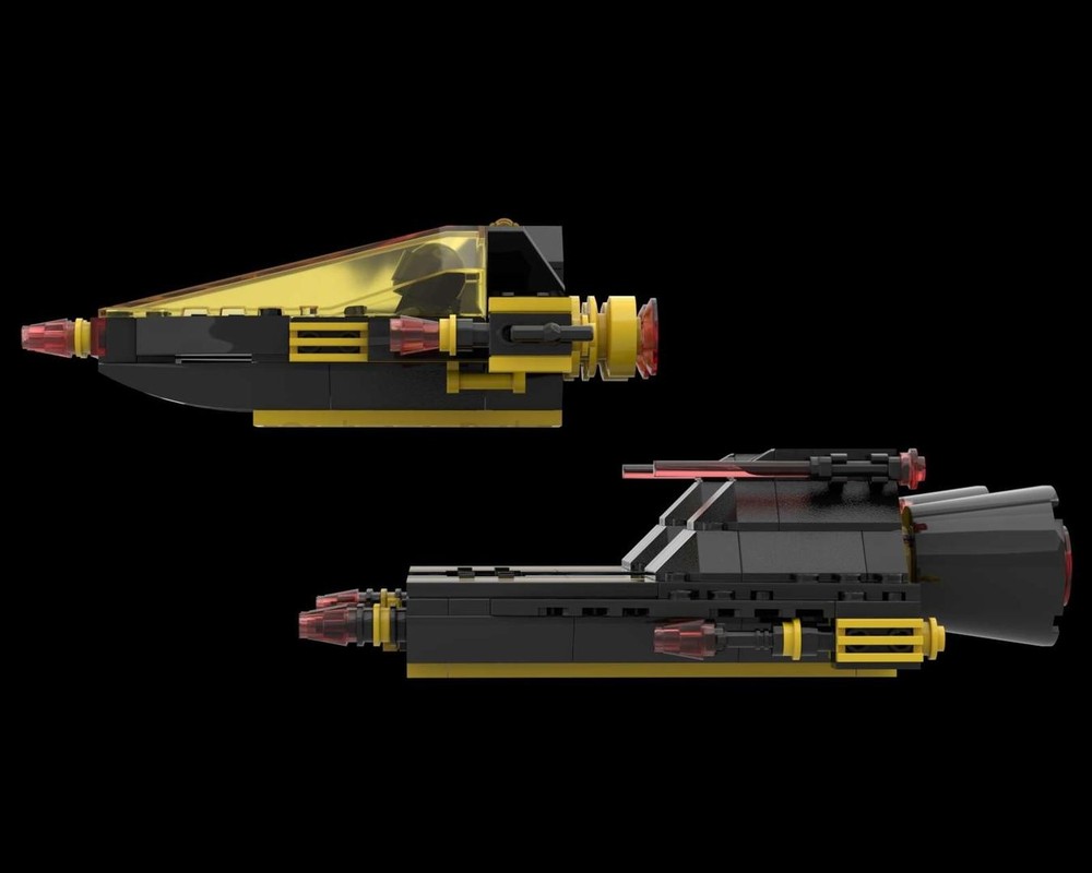 Rebrickable's tweet image. Blacktron Fighter with Heavy Fighter Module by paalrise reb.li/m/257340?spot=… #lego #rebrickable #legomoc