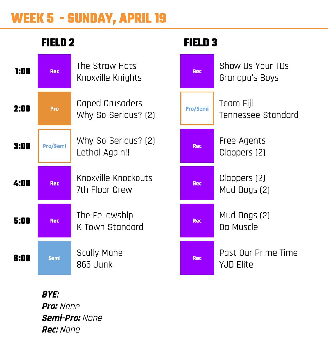 kffltn's tweet photo. Spring 2026 - Week 5 - Sunday, April 19 https://t.co/JufZeVO7bg