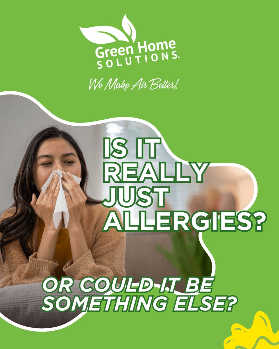 OfCharleston's tweet photo. Think it’s just seasonal allergies? It might be your home.

Poor indoor air quality can sometimes mimic allergy symptoms like watery eyes, a runny nose, and constant sneezing. Call the professionals at Green Home Solutions for an assessment.

#IndoorAirQuality #GreenHomeSolutions https://t.co/WZPINLX8NW