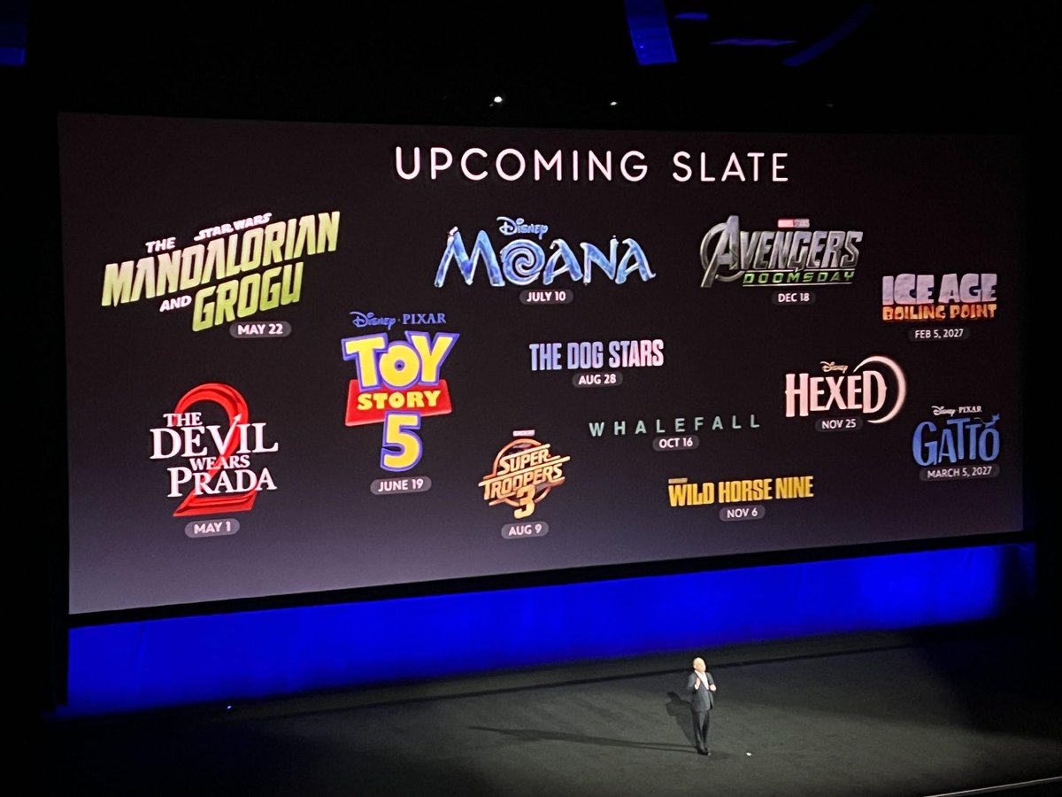 Disney starts their presentation by sharing their upcoming slate. What ...