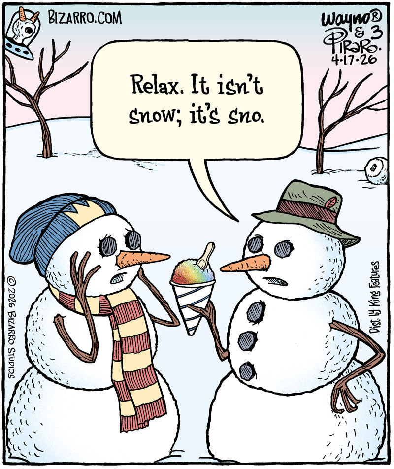 Waynocartoons's tweet image. Faux Cone

#comics #cartoons #snowcones #wayno #bizarro

@ComicsKingdom