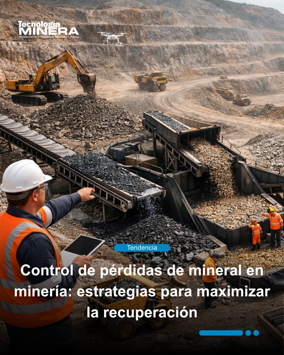 📌  Conozca cómo se generan las pérdidas de mineral en las operaciones mineras y qué estrategias técnicas permiten minimizarlas para mejorar la recuperación y la eficiencia operativa.

👉 Conoce más aquí: acortar.link/2Oor2x