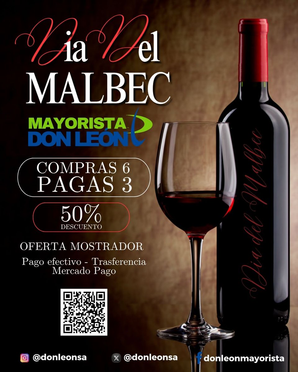 donleonsa's tweet photo. PROMOCION VIERNES 17 - SABADO 18 DE ABRIL
MAXIMO 3 CAJAS POR CLIENTE
"MAYORISTA DON LEON" (TRELEW)
https://t.co/mzBOe9JWye
📷VENTA POR MAYOR
📷VENTA POR MENOR
📷VENTA A TODO PÚBLICO
📷 CONOCE NUESTROS GRANDES PRECIOS
📷DON LEON S.A Eva Perón 1528 (TRELEW) https://t.co/vuDk4l3V63