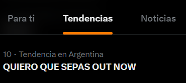 QUIERO QUE SEPAS OUT NOW