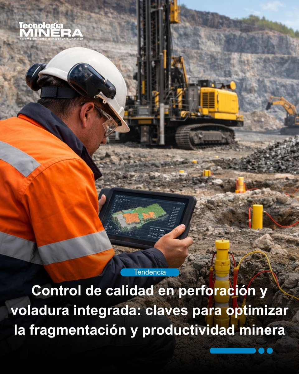 📌  Descubra cómo integrar el control de calidad en perforación y voladura para mejorar la fragmentación, reducir costos operativos y optimizar la eficiencia en operaciones mineras.

👉 Conoce más aquí: acortar.link/HTBE7W