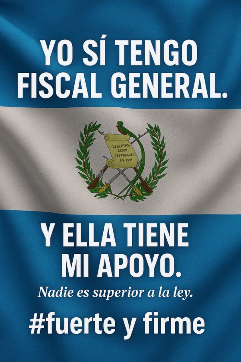 Yo si tengo Fiscal General!
Tiene el apoyo de los Guatemaltecos 🇬🇹
Por una Guatemala Libre, soberana e independiente 
🙏🏻♥️🇬🇹🙏🏻
