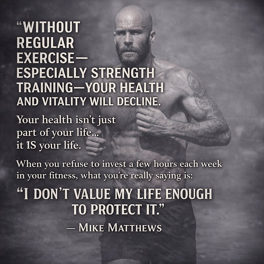 DebbieMaybery's tweet image. Your health isn’t optional.  

Ignore it… and everything else eventually fades with it.

#KeepGoingBelieveInYourself #DisciplineEqualsFreedom #TrainedForLife #HealthIsWealth #StrengthTraining #Longevity #ConsistencyWins #OwnYourHealth #NoExcuses