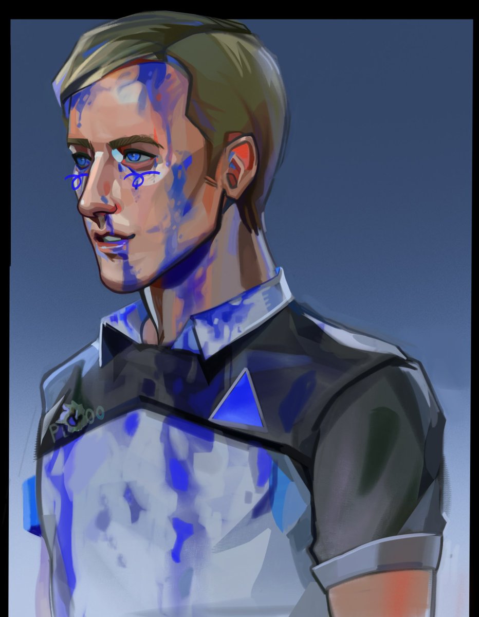 Nobody care about my dbh fanart but Just lettinf you all Know im alive Im facing ART BLOCK! #daniel #detroitbecomehuman #pl600