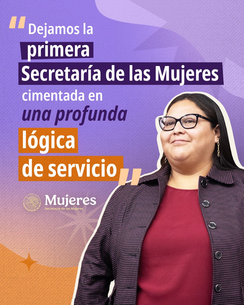 El 1º de octubre de 2024, la doctora <a href="/Claudiashein/">Claudia Sheinbaum Pardo</a> hizo historia al tomar protesta como la primera Presidenta de México. Con su llegada, se consolidó la creación de la primera #SecretaríaDeLasMujeres, encabezada por <a href="/CitlaHM/">Citlalli Hernández Mora</a> quien, con un equipo comprometido de servidoras y