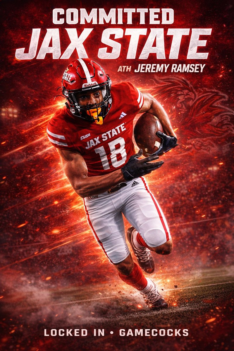 ramsey_jerm324's tweet image. When you know… you know.
Found home. I’m coming. 🐔
#AGTG

#GAMECOCKS #GoGamecocks #AKC #EmbraceTheGrind #JaxState #G2BARR #FeedTheRaptors

@CoachKellyJSU @CoachQ_Kahlert @CoachBertB @lawrencedawsey @JaxStateFB @wcsRHSfootball @wcsRHSAthletics @wcsRHSstrength @_CoachRodriguez